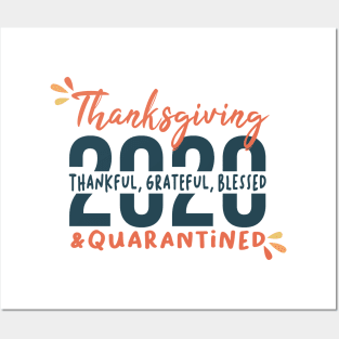 Funny Family Thanksgiving Gift, Funny Thanksgiving, Thanksgiving 2020, Thanksgiving Quarantined, Thankful Grateful Blessed Vintage Retro Posters and Art